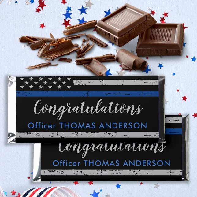 Police Retirement Party Officer Congratulations Hershey Bar Favors (Creator Uploaded)