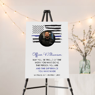 Police Retirement Party Photo Police Department Foam Board
