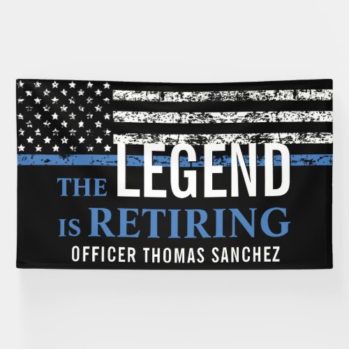 Police Retirement Party Retiring Law Enforcement Banner