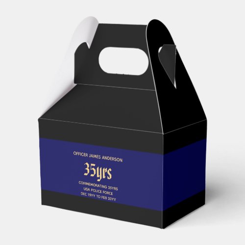 Police Retirement Party Supplies Personalized Favor Boxes