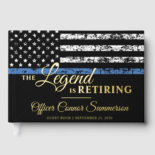 Police Retirement Party Thin Blue Line Flag