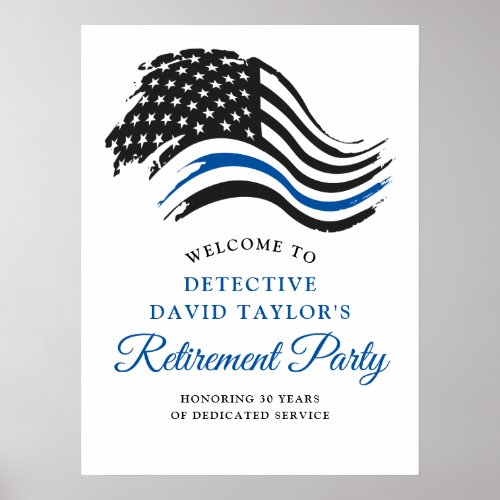 Police Retirement Party Thin Blue Line Welcome