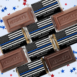 Police Retirement Personalized Thin Blue Line Hershey's Miniatures
