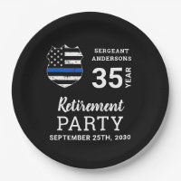 Police Retirement Personalized Thin Blue Line