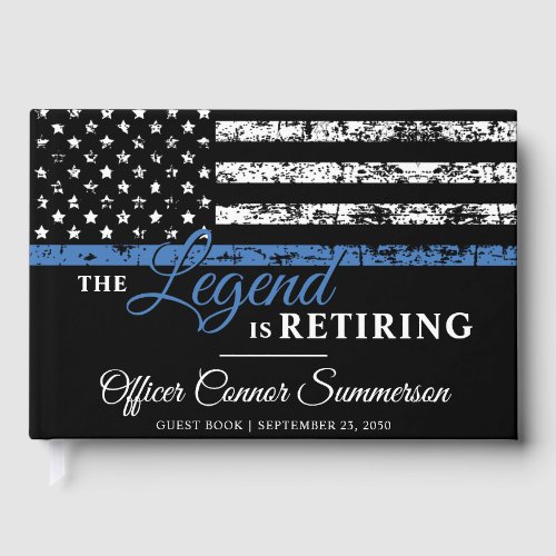 Police Retirement Thin Blue Line American Flag