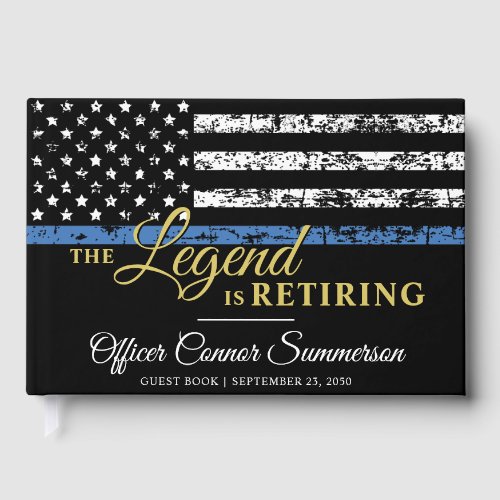 Police Retirement Thin Blue Line American Flag