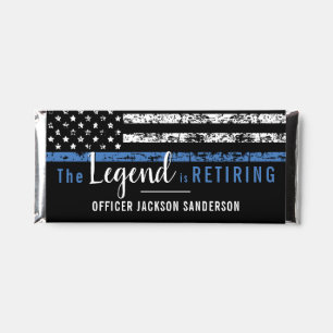 Police Retirement Thin Blue Line American Flag Hershey Bar Favors