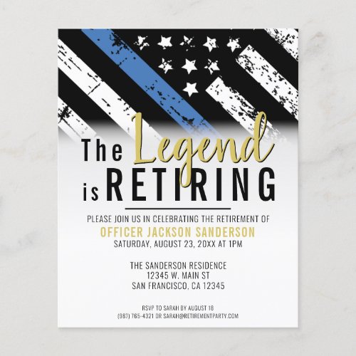 Police Retirement Thin Blue Line Budget Invitation