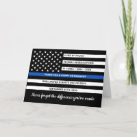 Police Retirement Thin Blue Line Congratulations