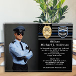 Police Retirement Thin Blue Line Custom Photo Acrylic Award<br><div class="desc">Celebrate and show your appreciation to an outstanding Police Officer with this Police Retirement Award - Personalize this police retirement award with photo, officers name, text with law enforcement department name and community, and date of retirement. COPYRIGHT © 2020 Judy Burrows, Black Dog Art - All Rights Reserved. Police Retirement...</div>