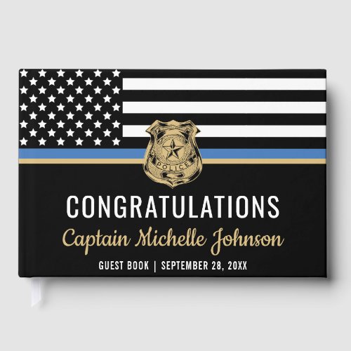 Police Retirement Thin Blue Line Flag Party