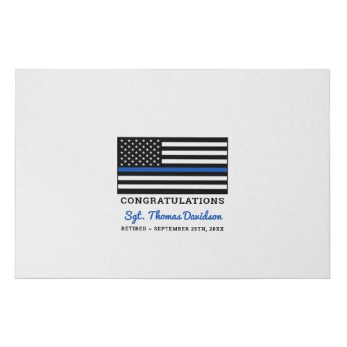  Police Retirement Thin Blue Line Guest Book