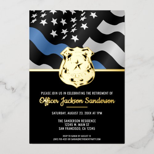 Police Retirement Thin Blue Line Law Enforcement