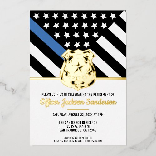 Police Retirement Thin Blue Line Law Enforcement
