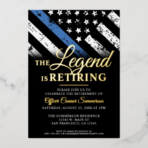 Police Retirement Thin Blue Line Law Enforcement