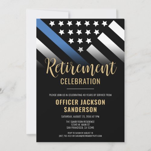 Police Retirement Thin Blue Line Law Enforcement