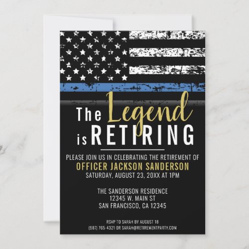 Police Retirement Thin Blue Line Law Enforcement