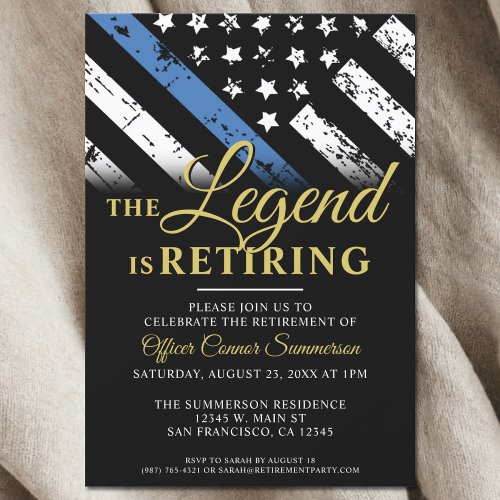 Police Retirement Thin Blue Line Law Enforcement