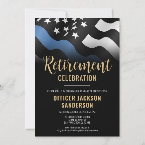Police Retirement Thin Blue Line Law Enforcement