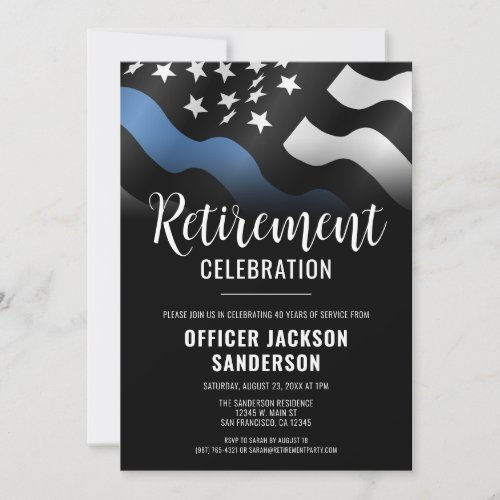 Police Retirement Thin Blue Line Law Enforcement