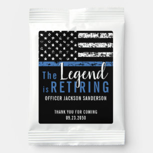 Police Retirement Thin Blue Line Law Enforcement Lemonade Drink Mix