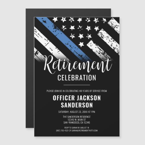 Police Retirement Thin Blue Line Law Enforcement