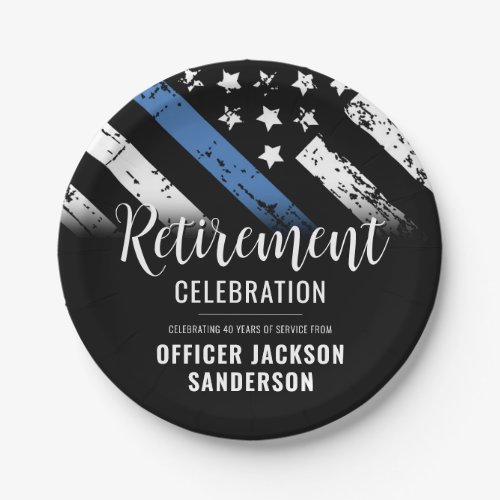 Police Retirement Thin Blue Line Law Enforcement
