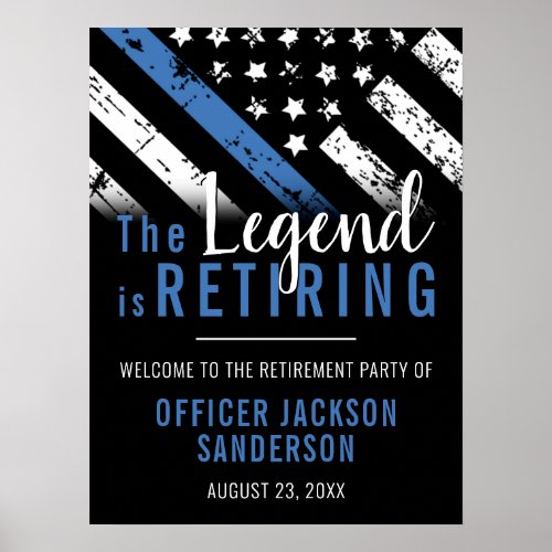 Police Retirement Thin Blue Line Law Enforcement