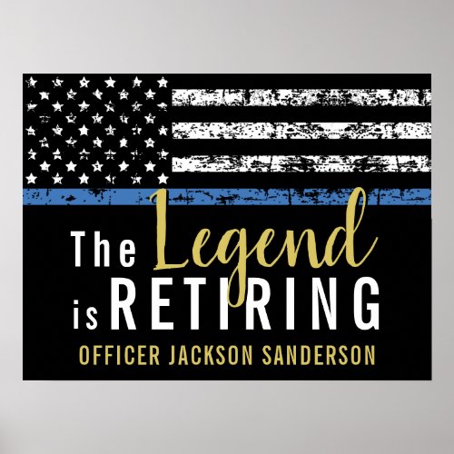 Police Retirement Thin Blue Line Law Enforcement