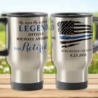 Police Retirement Thin Blue Line Personalized 