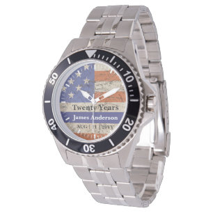 Police Retirement Watch Thin Blue Line US Flag