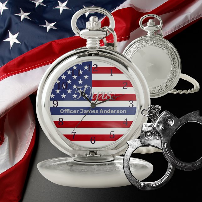 Police Retirement Watch Thin Blue Line US Flag (Creator Uploaded)