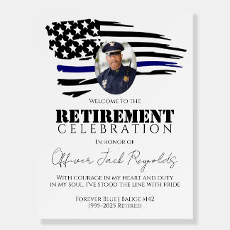 Police Retirement Welcome Sign Foam Boards