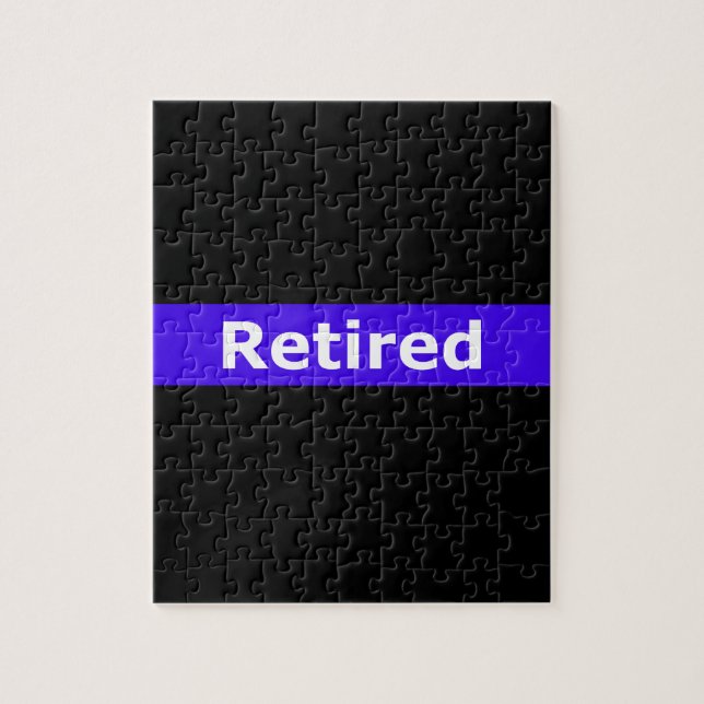 Police Retirted Thin Blue Line Jigsaw Puzzle (Vertical)