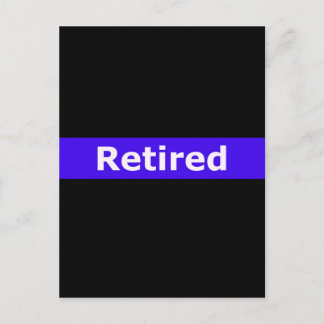 Police Retirted Thin Blue Line Postcard