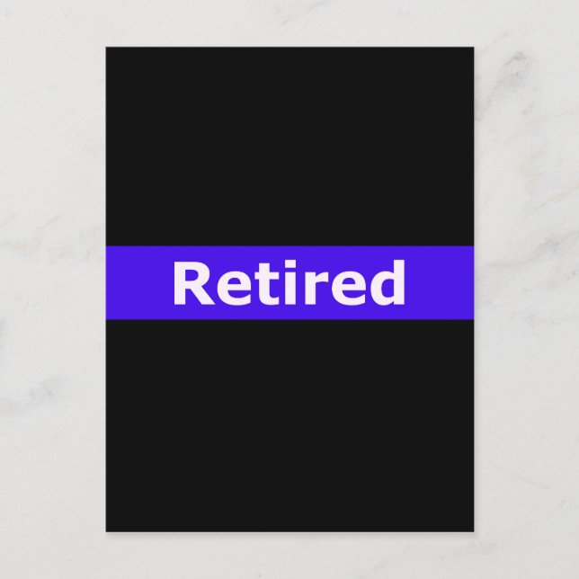 Police Retirted Thin Blue Line Postcard (Front)