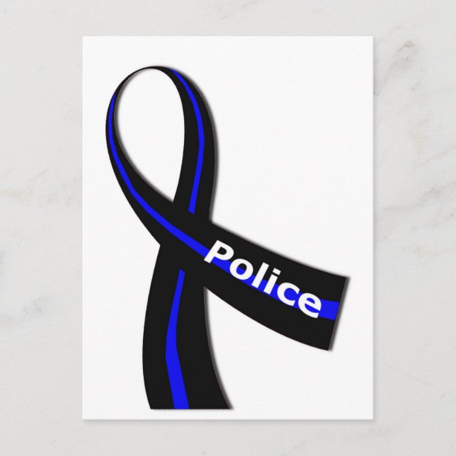 Police Ribbon Postcard (Front)