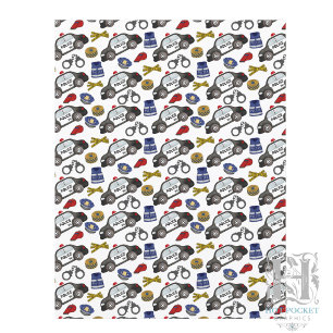 Police Scrapbook Paper