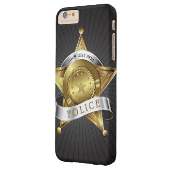 Police Security Badge Barely There Iphone 6 Plus Case by zlatkocro at Zazzle