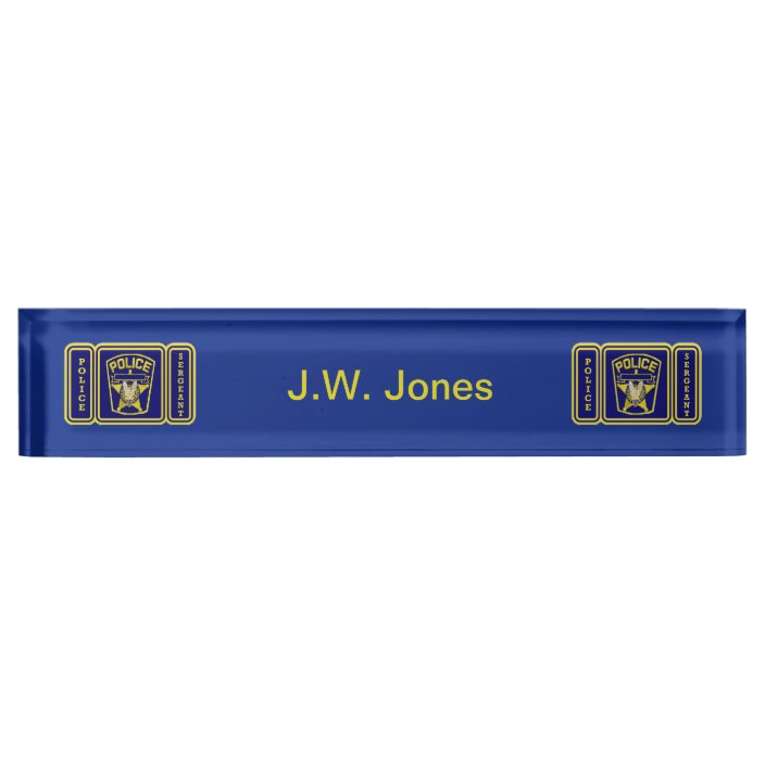 Police Sergeant Desk Name Plate