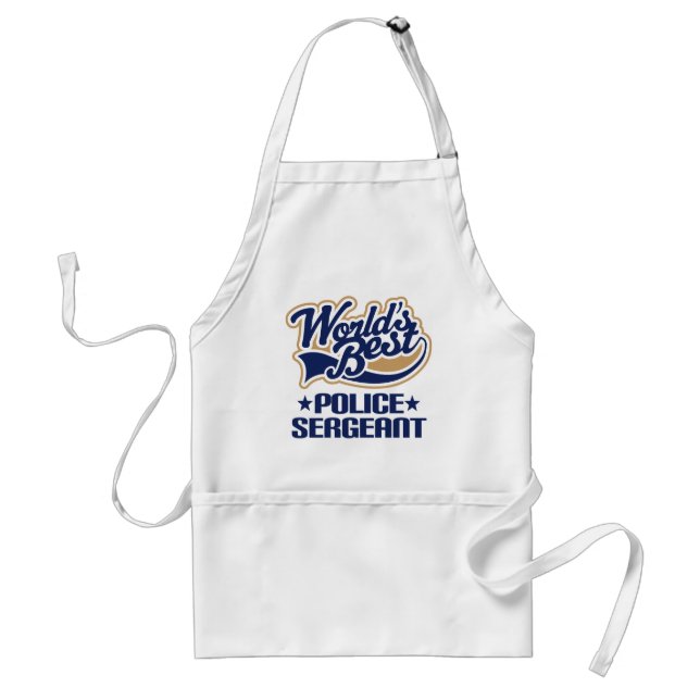 Police Sergeant Gift Adult Apron (Front)