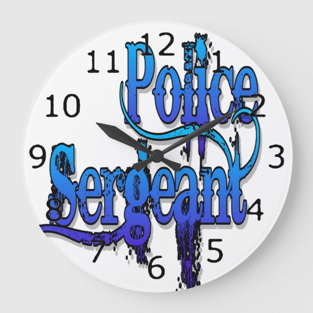 Police Sergeant Large Clock (Front)