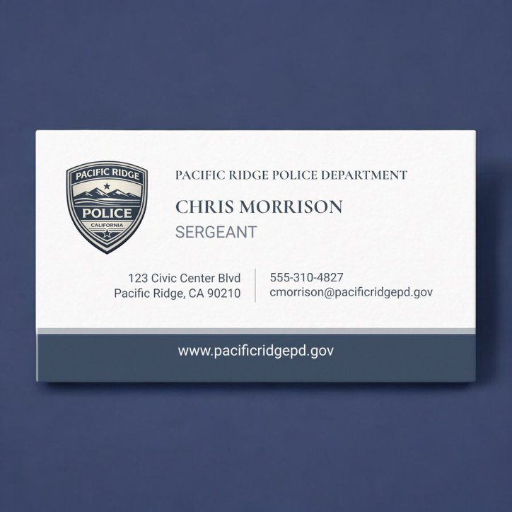 Police Sergeant Logo Business Card