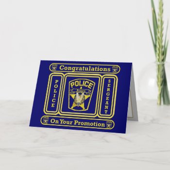 Police Sergeant Promotion Card by Dollarsworth at Zazzle