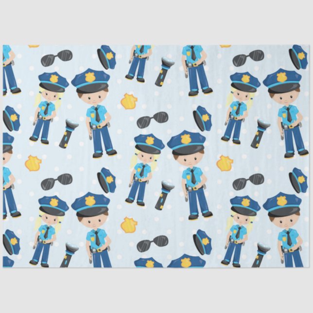 Police Series Design 4 Tissue Paper (Front)