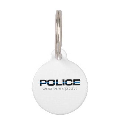 Police Serve Protect Pet ID Tag