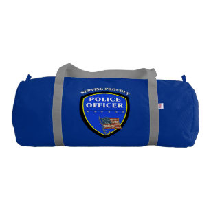 Police Gym Duffel Bags Zazzle Police Serving Proudly Duffle Bag