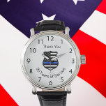 Police sheriff retirement badge watch<br><div class="desc">Personalize and add a badge and text.</div>