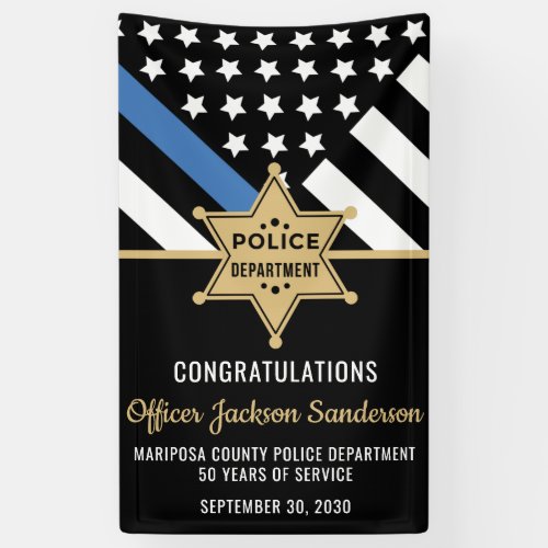 Police Sheriff Retirement Law Enforcement Banner