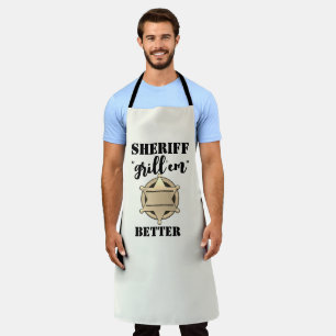 Police Sheriff's Apron: BBQ Apron, Funny Aprons
